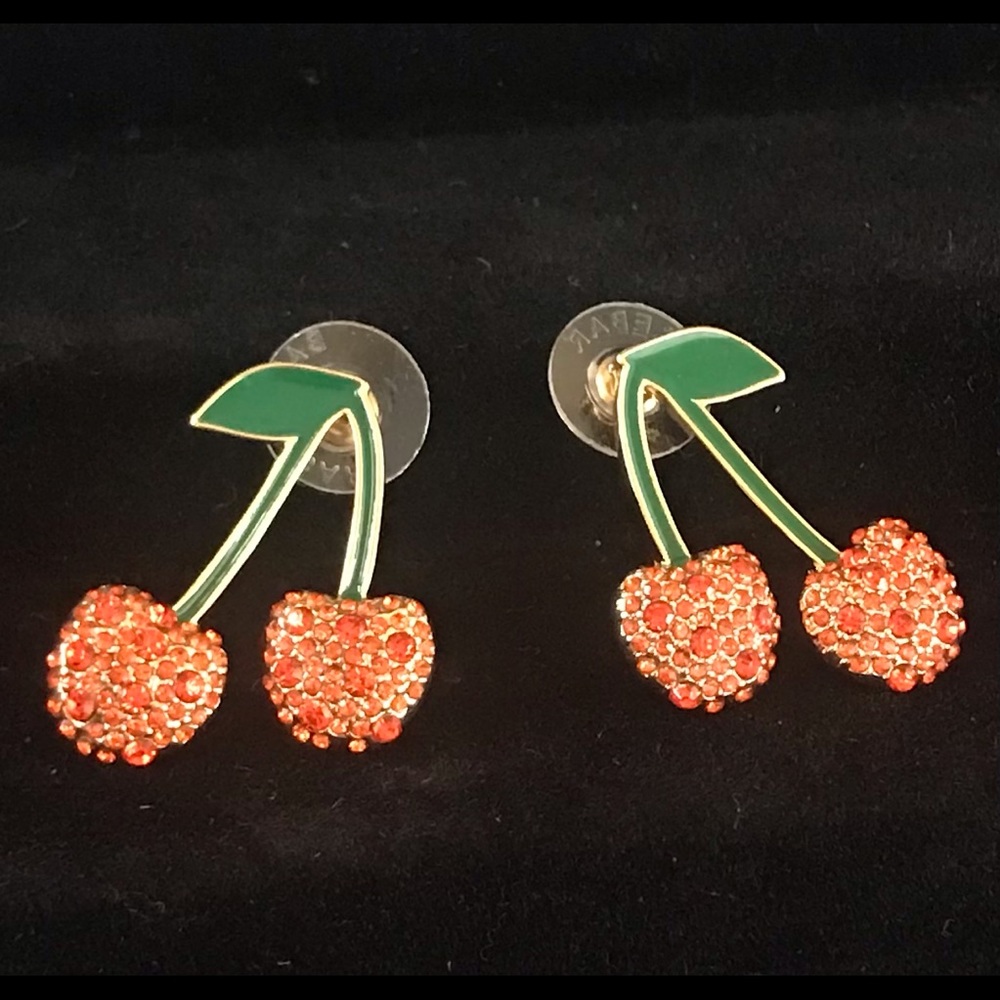 Eye Candy LA Cherry Crystal Earrings
